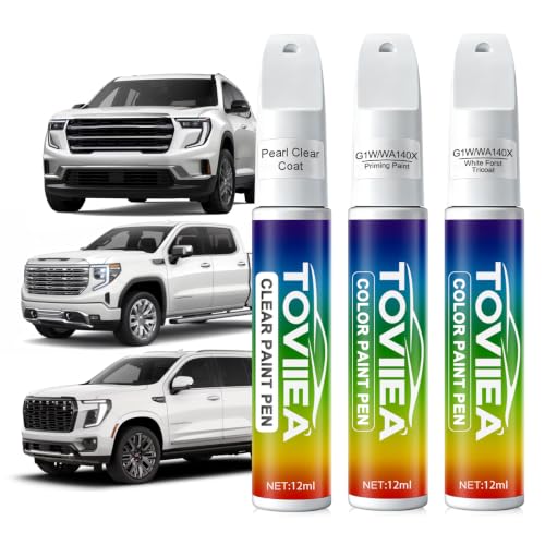 (G1W/WA140X White Forst TricoatTouch Up Paint for GMC - color: Upgraded G1W/WA140X White Forst Tricoat for 2025 Sierra/2024 Sierra/2025 YUKON & YUKON XL/2024 YUKON & YUKON XL/2024 Terrain/2025 Acadia/2024 Acadia