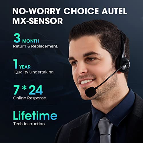 Autel TPMS Sensor, MX-Sensor 2 in 1 (315MHz + 433MHz) for 99% of Cars, Wireless Programming 100% Cloneable, Same as OE Sensors, 6-Year Battery Life (Press-in Metal Valve, 8PCS)