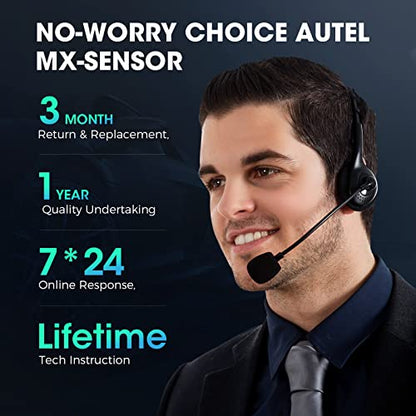 Autel TPMS Sensor, MX-Sensor 2 in 1 (315MHz + 433MHz) for 99% of Cars, Wireless Programming 100% Cloneable, Same as OE Sensors, 6-Year Battery Life (Press-in Metal Valve, 8PCS)