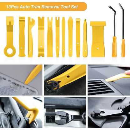 GOOACC 13PCS Nylon Trim Removal Tool Set - color: Yellow, size: 13Pcs