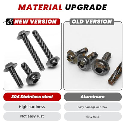 Titanium Motorcycle Fairing Bolt Kit 177Pcs, M5 M6 Stainless Steel - color: Titanium