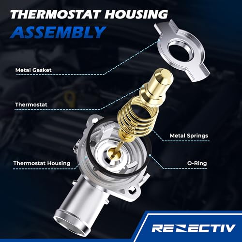 Upgraded Aluminum Engine Coolant Thermostat Housing Assembly For Ram Dodge - color: 902-3036