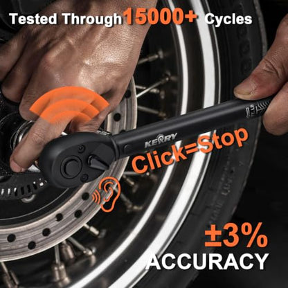 Kerry Click Torque Wrench Set, 1/4", 3/8" and 1/2" Drive, 3-Piece - size: 3pcs 1.67-20 FT.LB, 5-45 FT.LB, 20-160 FT.LB, style: 3pack