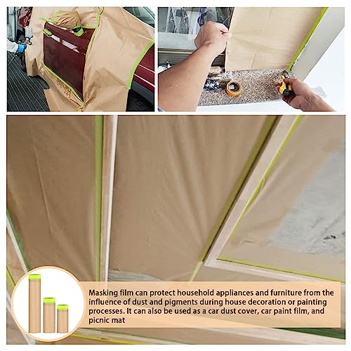 Tape and Drape, Paint Masking Paper, 3 Size, 20" X 150feet, 6"12"20" - style: 3 pack(6",12",20")