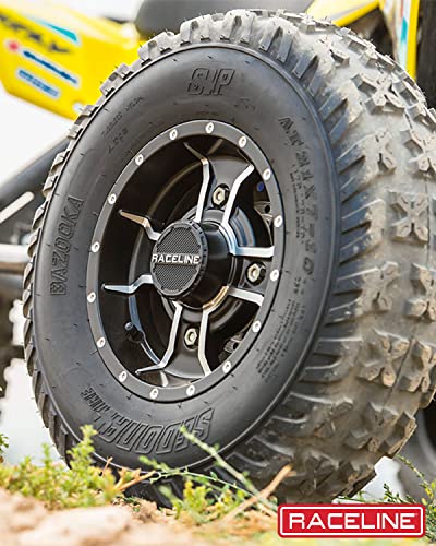 Raceline Wheels A77 MAMBA UTV/ATV Wheel Black Machined Finish 10x5" 4x144", 18 mm offset/(3.71"B/S) - color: BLACK w/MACHINED FACE, size: 10x5" inches, 4X144, 18/3.71"