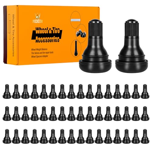 50Pcs TR412 Snap-in Tubeless Tire Valve Stems, Fits 0.453" Rim Holes - size: TR412