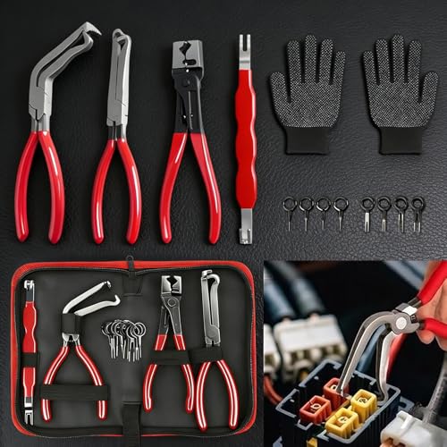 6-Pcs Electrical Disconnect Pliers Set for Cars, Auto Connector Tool