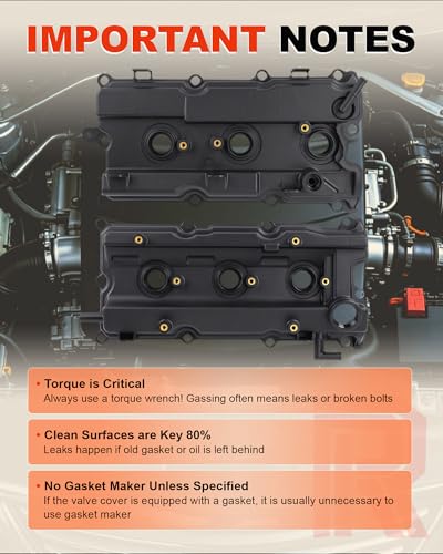 Engine Valve Cover w/Gasket, Bolts & Oil Cap for 3.5L Altima Maxima Quest - size: 13264-7Y010, 132647Y000
