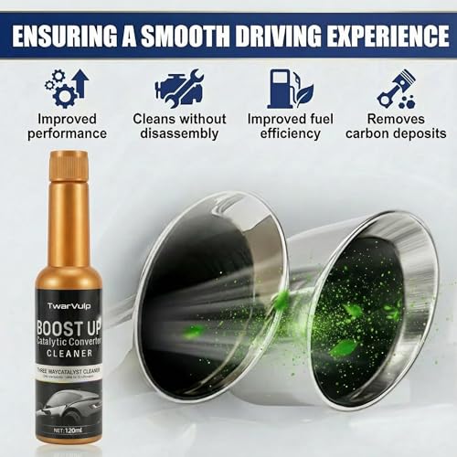 Catalytic Converter Cleaner Catalytic System Cleaner Additive for Gas & Diesel Vehicles, Routine Maintenance Treatment, Supports Smooth Engine Operation, Easy Pour-in, 4 Pack 120ml - size: 4 Pack