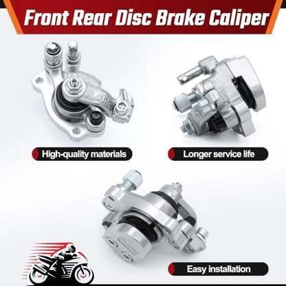 Front Rear Disc Brake Caliper Pads Assembly for Razor MX650 MX500 - color: Silver