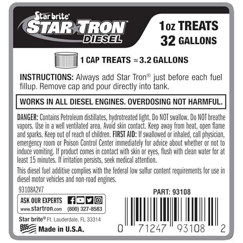STAR TRON Enzyme Fuel Treatment - Diesel - style: 8 Oz Treats 252 Gallons