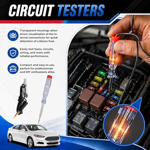 120PCS Car Fuses Assortment Kit,Multi-Specification Automotive Fuses Assortment Kit with 35A/30A/25A/20A/15A/10A/7.5A/5A/3A/2A,Essential Blade Fuse with Fuse Tester & Puller