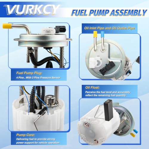 Vurkcy Electric Fuel Pump Module Assembly Fit for Chevrolet/GMC/Cadillac