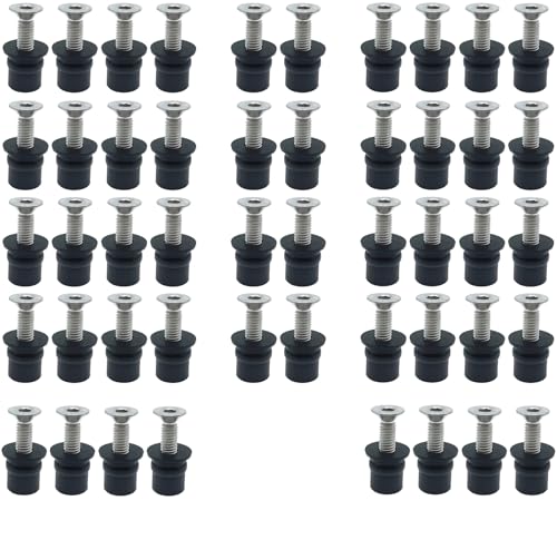 48 Pairs M6 Neoprene Rubber Well Nuts for Kayak with Brass Inserts - size: 48 Pairs 6mm Neoprene Well Nuts