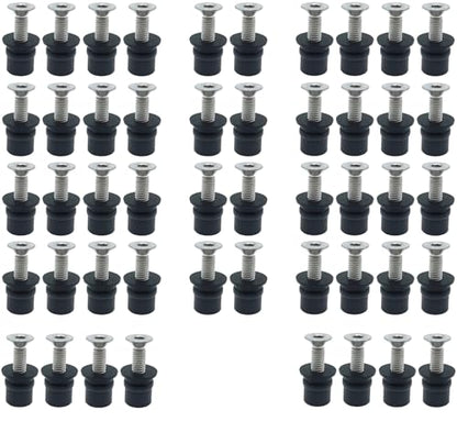 48 Pairs M6 Neoprene Rubber Well Nuts for Kayak with Brass Inserts - size: 48 Pairs 6mm Neoprene Well Nuts