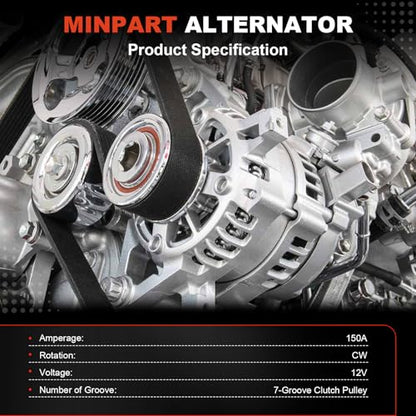 11340 Alternator Compatible with Nissan with Infiniti 150Amp 12V - size: 11340