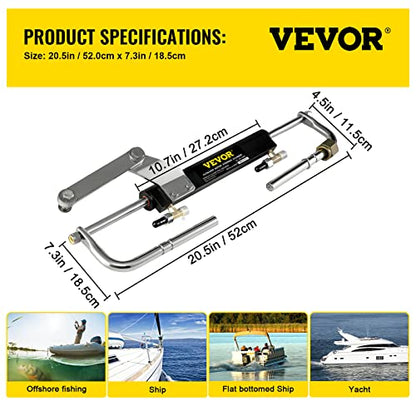 VEVOR Hydraulic Outboard Steering Kit 90HP Marine Hydraulic Steering System