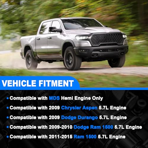 5.7 HEMI MDS Cam and Lifter Rebuild Kit, Fit for 2009-2015 Dodge Ram 1500 5.7L (Include 53022263AF Camshaft, Lifters, Oil Pump, Water Pump, Timing Chain & Head Gasket Set) - color: MDS Kit w/ VVT Water Oil Pump
