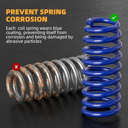 2Pcs Suspension Coil Spring Set Compatible Ford Performance Lowering Kit Front by 1.5-Inches and Rear by 2.5-Inches for 15-20 F-150 Super Cab, SuperCrew,Excluding Raptor
