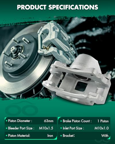 SCITOO 1PC 18B5035 Front Passenger Side Disc Brake Caliper With Bracket - size: Front Passenger[18B5035]