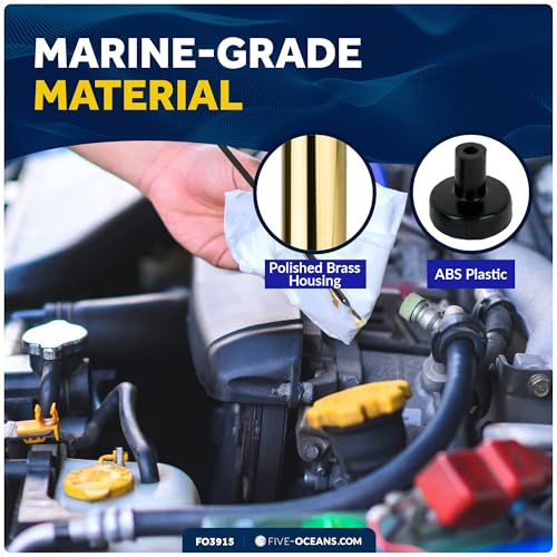 Five Oceans Marine Oil Extractor Pump, Fluid Extractor, Manual Oil Drain Pump Kit for Inboard and I/O Engines/Jet Skis, 1/4-Inch 5/16-Inch 1/2-Inch Drain Tubes, Vacuum Oil Change Pump - FO3915