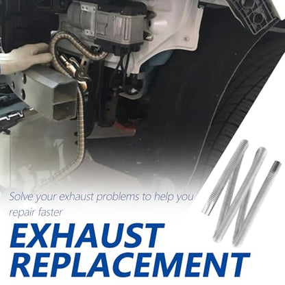78.7" Diesel Heater Exhaust Pipe,ID 1 Inch Exhaust Pipe Kit with Noise Reduction Diesel Heater Muffler Upgraded,Stainless Steel Flexible Exhaust Tubing Car Accessories