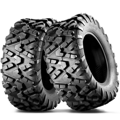 ‌MaxAuto 2-Pack 27x11-14 UTV Rear Tires - All-Terrain Mud & Sand Off-Road Performance, 6-Ply Tubeless Construction for Durability & Traction - size: 27x11-14 Rear