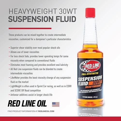 Red Line 91142 Heavyweight 30WT Synthetic Suspension Fluid (Orange) - 16 Ounce