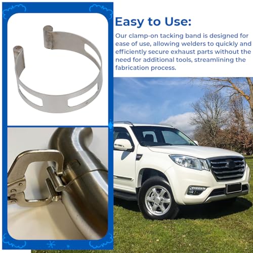 4" Stainless Exhaust Tacking Band Clamp-On For Welding Fabrication - style: 4 inch
