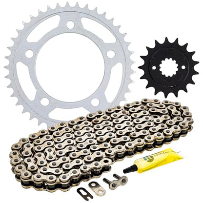 NICHE Drive Sprocket Chain Combo for Honda VT750C VT750CD VT750C2 Front 17 Rear 41 Tooth 525HZ Standard 122 Links - size: Standard Chain
