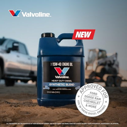 Valvoline Heavy Duty Synthetic Blend 15W-40 Diesel Engine Oil 2.5 GA, Case of 2 - size: 2.5 Gallon, Case of 2, style: Synthetic Blend