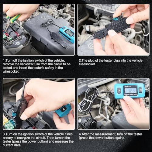 Car Circuit Tester Fuse Tester Automotive Current Tester Blade Fuse Max 48V, Circuit Measure AmpFuse Buddy, Automotive Blade Checker Fuses Box Current Test - color: B1