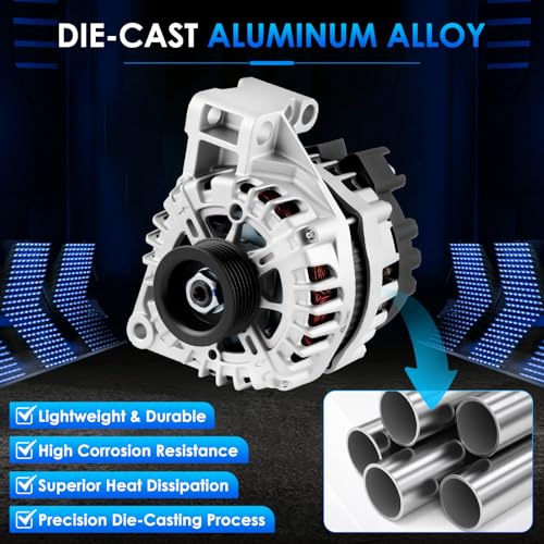 11453 Car Alternators Fit for Chevrolet Equinox Terrain SRX 2010-2012, Impala 2012-2016, Impala Limited 2014-2016, for Buick LaCrosse 2010-2016 Automotive Replacement Alternator 13502585 - size: #11453N, 11453 Alternator