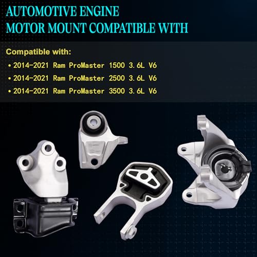 Motor Mount Kit for 14-21 Promaster 1500/2500/3500 3.6L - size: A20080 A20071 A5879 A5938