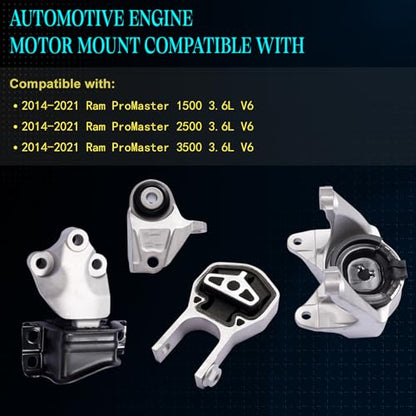 Motor Mount Kit for 14-21 Promaster 1500/2500/3500 3.6L - size: A20080 A20071 A5879 A5938