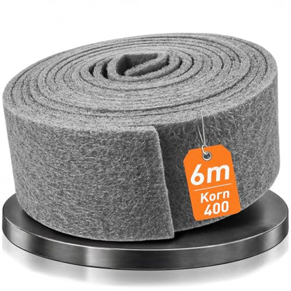 General Purpose Scuff Pads - Cuttable, 6m x 100mm, P400 Grit, Wet/Dry Reusable Sanding Sheets for Paint Prep, Auto Body, Woodworking & DIY - color: BJBGray