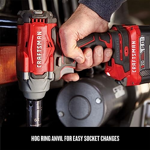 CRAFTSMAN V20 Cordless Impact Wrench, 1/2 inch, Bare Tool Only (CMCF920B) - style: Brushless Impact Wrench (Tool Only)