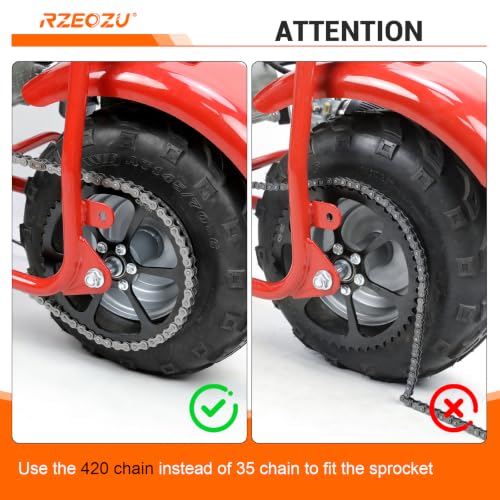50 Tooth Rear Sprocket #40 41 420 Chain 37mm for Coleman CT100U DB30 - color: Black-50 Tooth