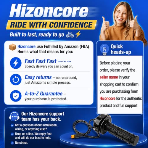 Full Twist Throttle for Macfox, Surron Throttle Grip for HappyRun Qlife - color: Black