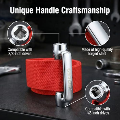 Heavy-duty oil filter wrench, Oil filter removal tool, 3/8 & 1/2 in Drive