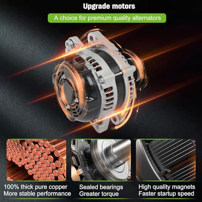 SCITOO 150A New Alternator V6 3.5L Fits for Toyota for Highlander 2008-2013 - size: Small, style: 11325 Alternator