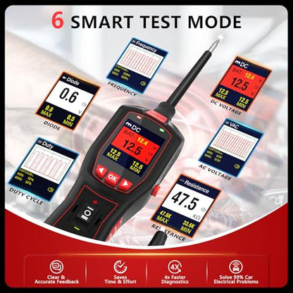 Electrical Tester for 12V 24V Cars, Short Circuit Breaker Finder Tool, Automotive Circuit Tester, AC DC Diode Resistance Relay Tester, Continuity Test Digital Multimeter/Ohmmeters, 40FT Cable