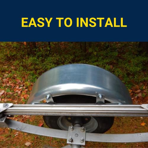 Tie Down Trailer Fender Single Axle - 16 Gauge Galvanized Steel Trailer Fender - 8" Wheel Size - 20" long 7" wide 6" tall (1 Fender) - size: 20" x 7" x 6", style: 1 Fender