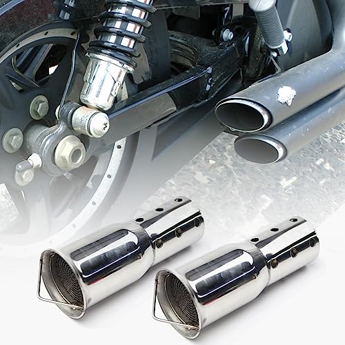 2PCS Exhaust Baffle Silencer DB Killer Muffler Fit for 2 inch Exhaust Pipe - size: 2-Pack Style E