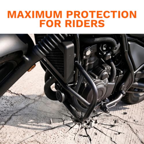 CHIFUN Engine Guard Highway Crash Bar for Honda Rebel 300 CMX300 2017-2025, Rebel 500 CMX500 2017-2025, CL300 2023 2024, 1.25‘’ Steel Motorcycle Frame Protection Bars Replacement (Black)