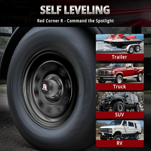 RTrhinotuning 4.88" Floating Wheel Center Caps Stainless Steel Self-Leveling Emblem Trailer Hub Caps Push Through Truck Rim Center Caps Black 4.47" Height 4 PCS - color: Black, size: 4.88" Center Hole, 4.47" Height
