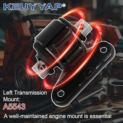 4Pcs Engine Motor Mount Compatible with Dodge Journey 2011-2019