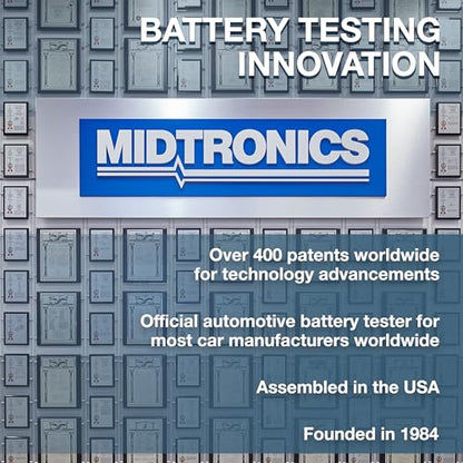 Midtronics - 12V Advanced Automotive Battery Diagnostic Tool Electrial System Tester, PBT-200 - 200-850 CCA Battery Load Tester Cranking and Charging System - Conductance Testing-Service Diagnostics