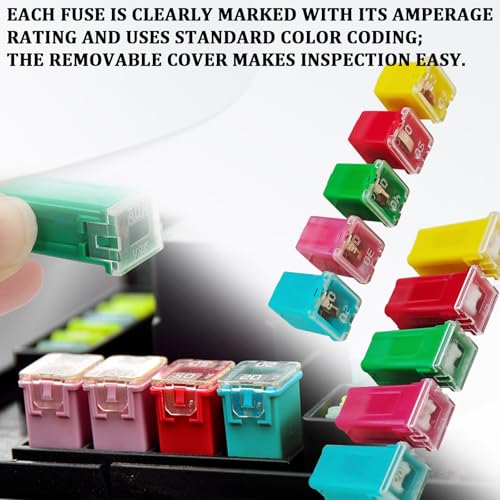 Car Fuses Assortment Kit 20A 30A 40A 50A 60A Box Shaped Automotive Fuses