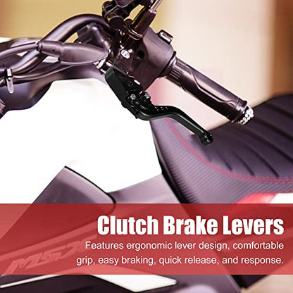 X AUTOHAUX 1 Pair Motorcycle Brake Clutch Levers Adjustable Folding CNC for Honda CBR1000RR CBR 1000RR FIREBLADE SC57 2004-2007 for CB1000R 2008-2016 Black - color: Black